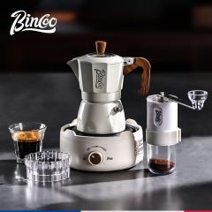 Bincoo双阀摩卡壶电热炉煮咖啡壶家用小型手摇意式咖啡机户外套装